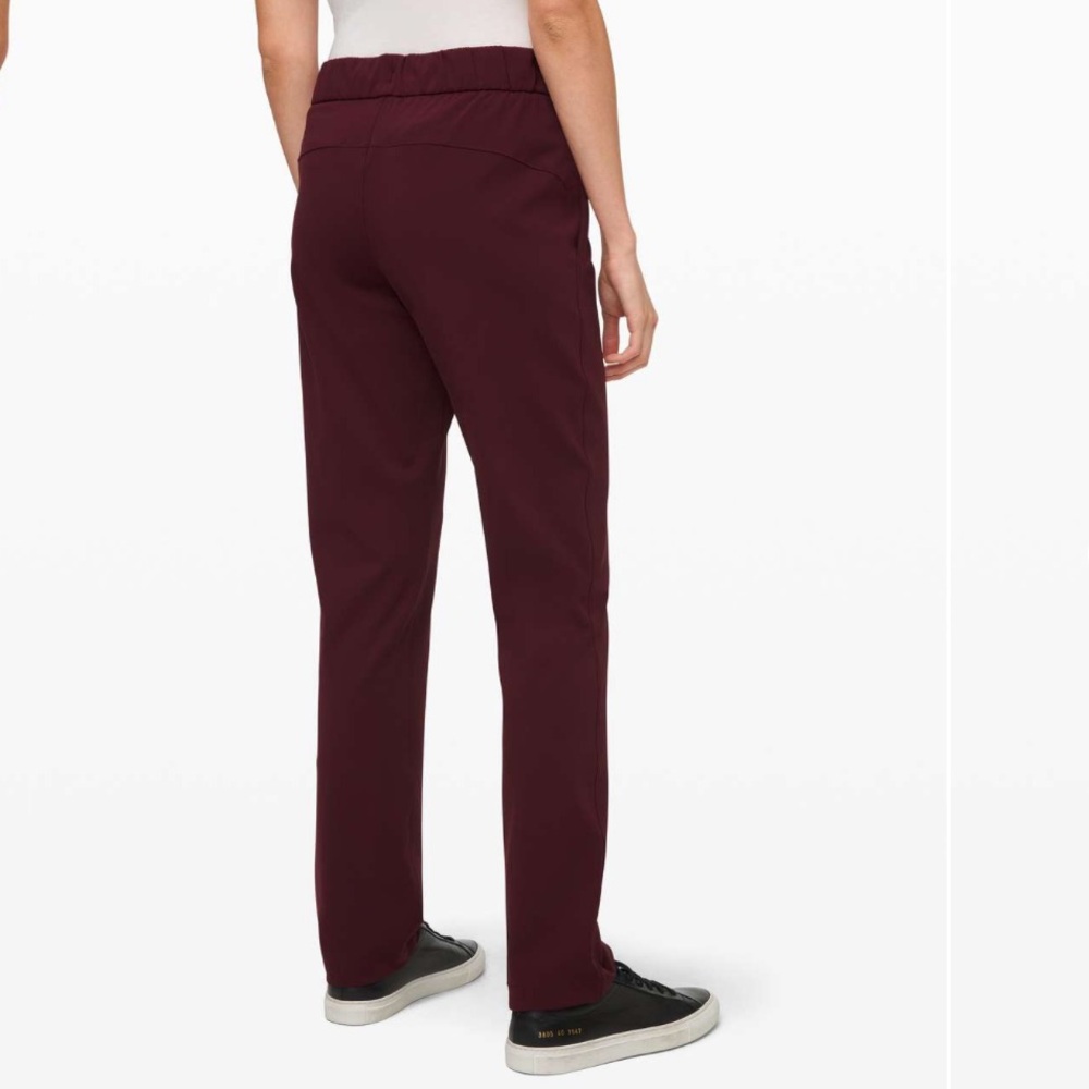 Lululemon On the Fly casual athletic Pant Full Length Garnet Red size 4